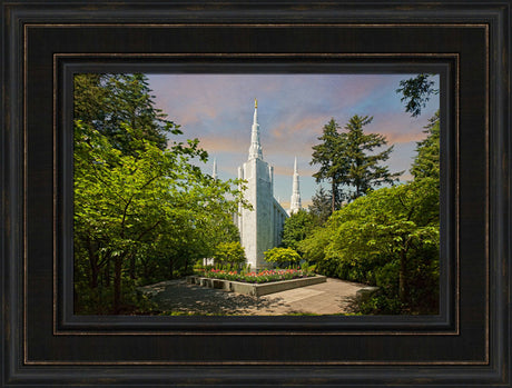 Portland Temple - Springtime by Robert A Boyd