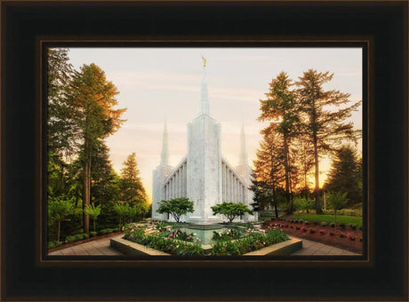 Portland Temple - Sunset by Robert A Boyd