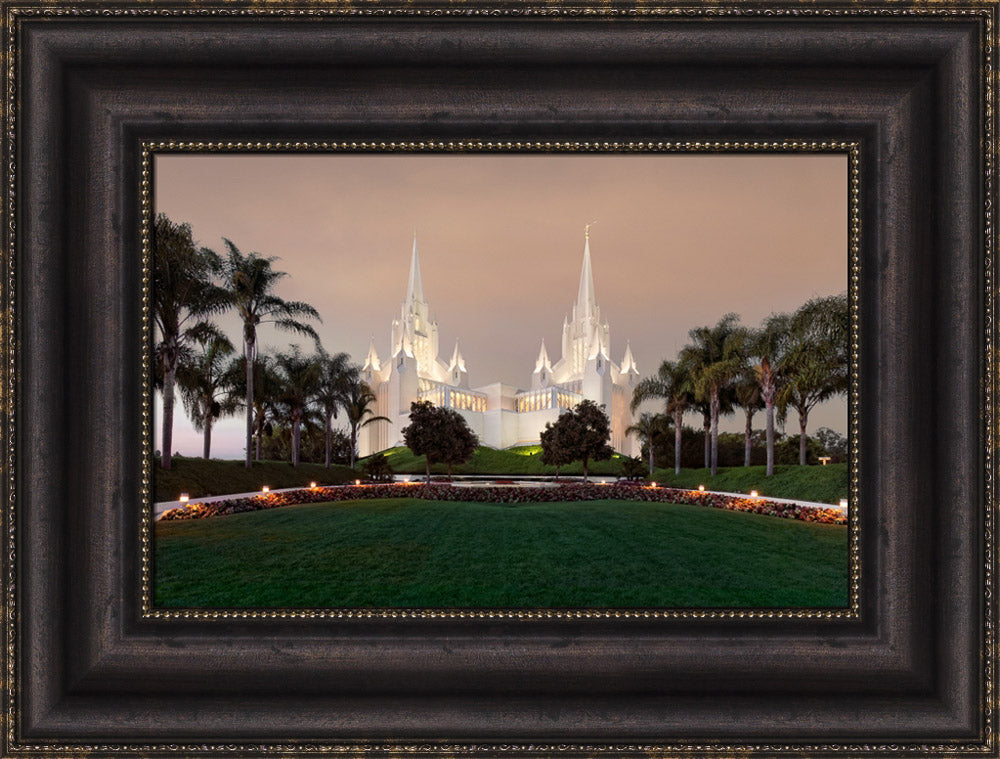 San Diego Temple - Autumn Sky by Robert A Boyd