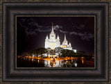 San Diego Temple - Rain Reflections by Robert A Boyd