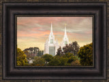 San Diego Temple - Yellow Skies by Robert A Boyd