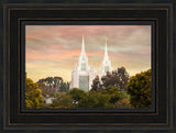 San Diego Temple - Yellow Skies by Robert A Boyd