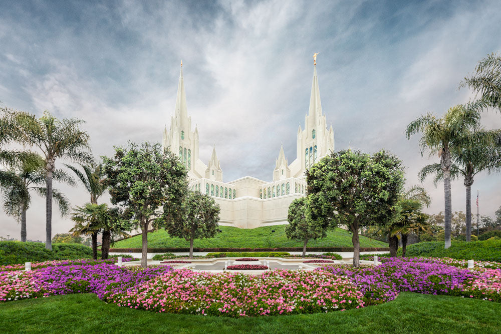 San Diego Temple - Chrome Series by Robert A Boyd