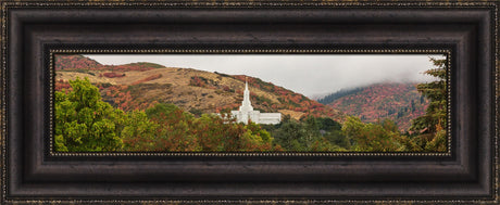 Bountiful Temple - Fall Mountains by Robert A Boyd