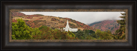 Bountiful Temple - Fall Mountains by Robert A Boyd