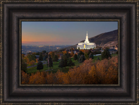 Bountiful Temple - Valley Sunset by Robert A Boyd