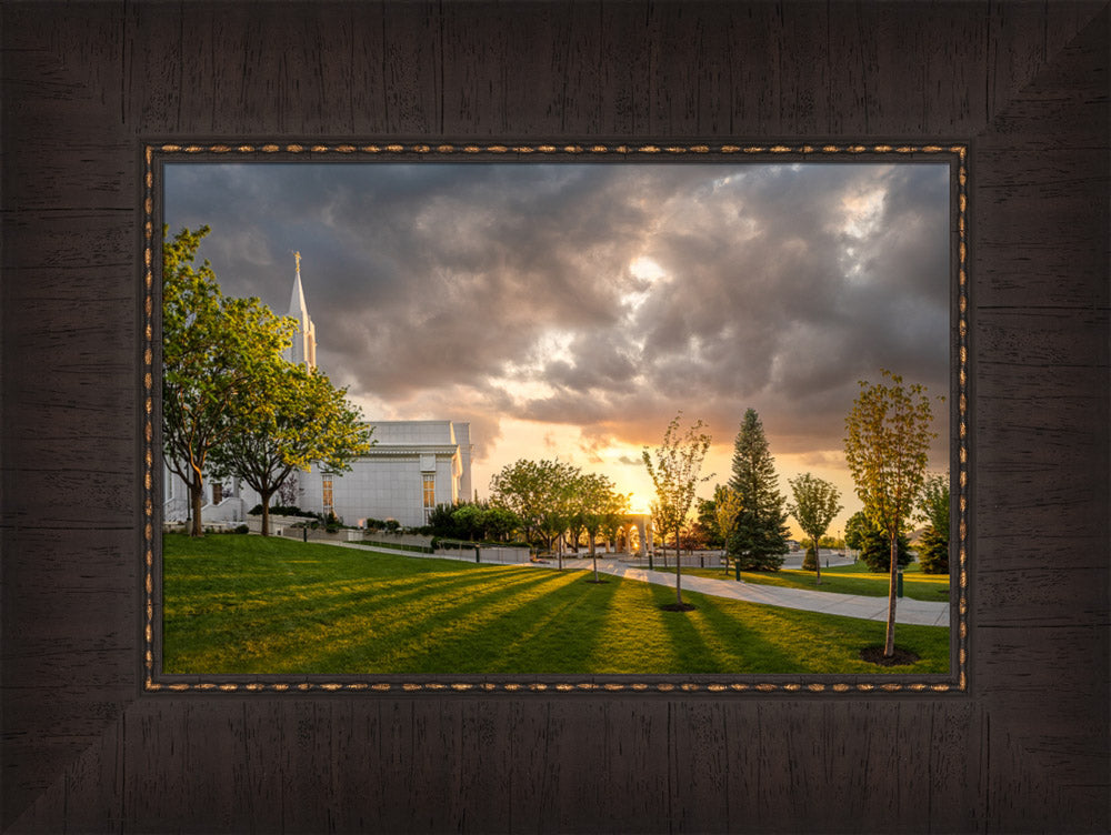 Bountiful Temple - Reflection at Dusk by Robert A Boyd