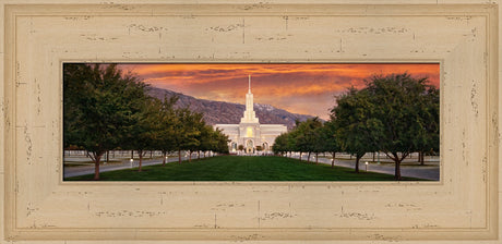 Mt Timpanogos Temple - Sunrise Wide Panoramic by Robert A Boyd