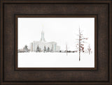 Mt Timpanogos Temple - Snow Red Leaves by Robert A Boyd