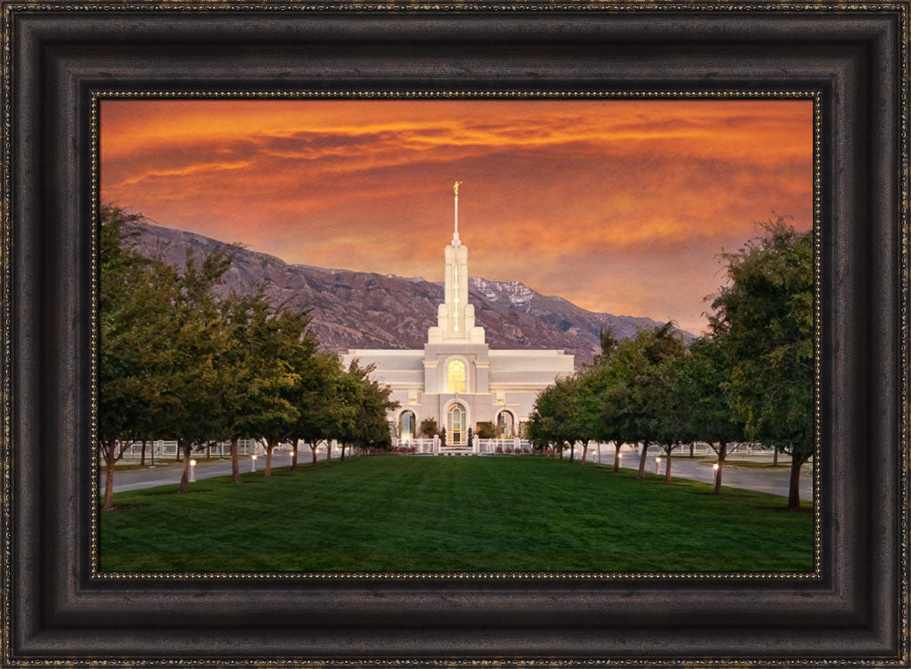 Mt Timpanogos Temple - Sunrise by Robert A Boyd