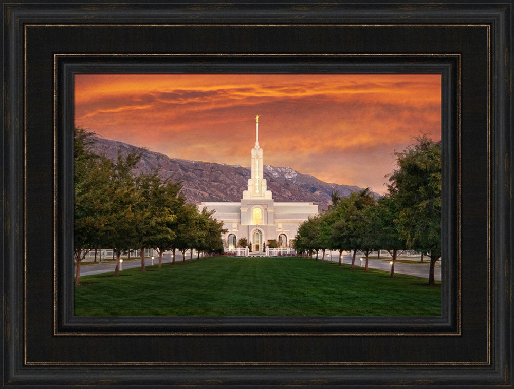 Mt Timpanogos Temple - Sunrise by Robert A Boyd