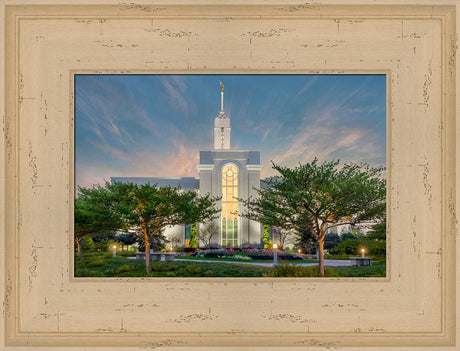 Mt Timpanogos Temple - Evening in the Garden by Robert A Boyd