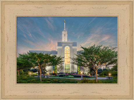 Mt Timpanogos Temple - Evening in the Garden by Robert A Boyd