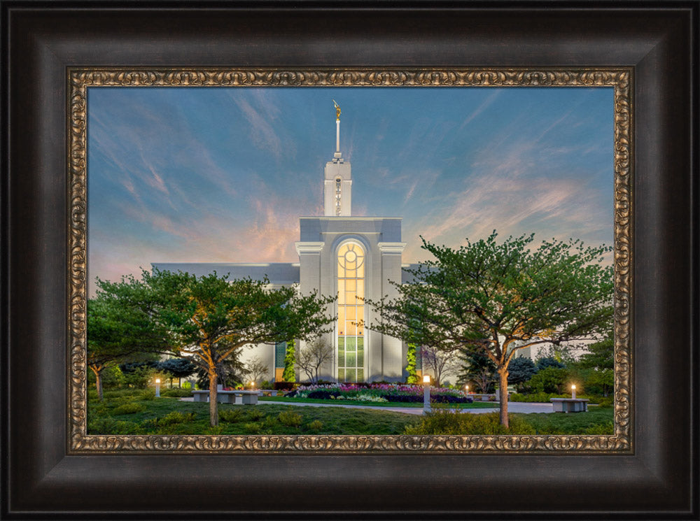 Mt Timpanogos Temple - Evening in the Garden by Robert A Boyd