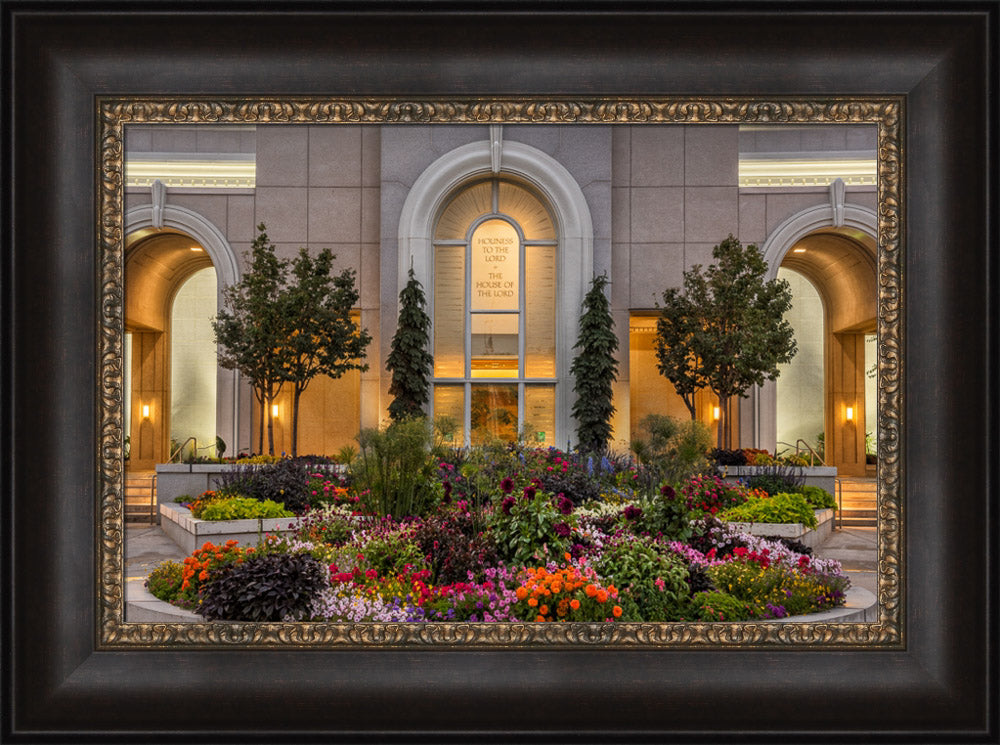 Mt Timpanogos Temple - Garden Path by Robert A Boyd