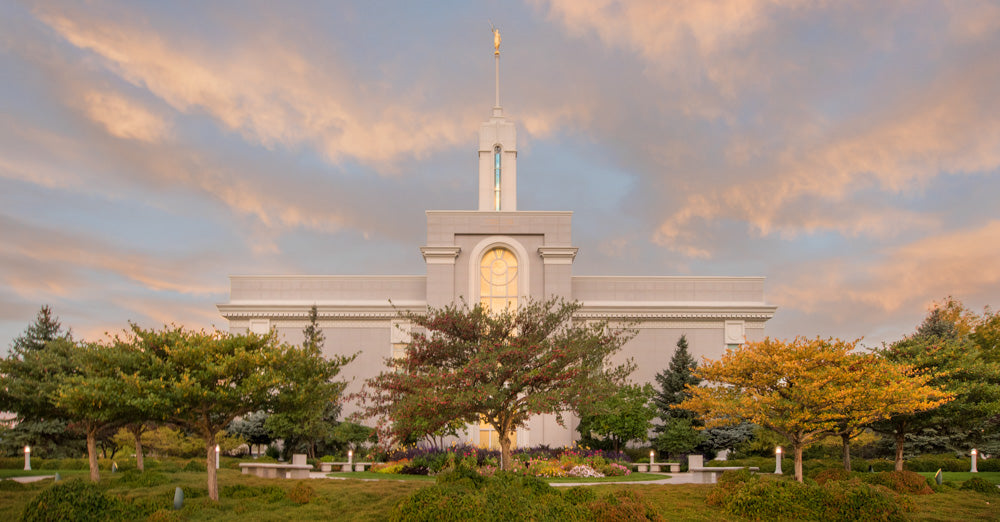 Mt Timpanogos Temple - Autumn Glow by Robert A Boyd