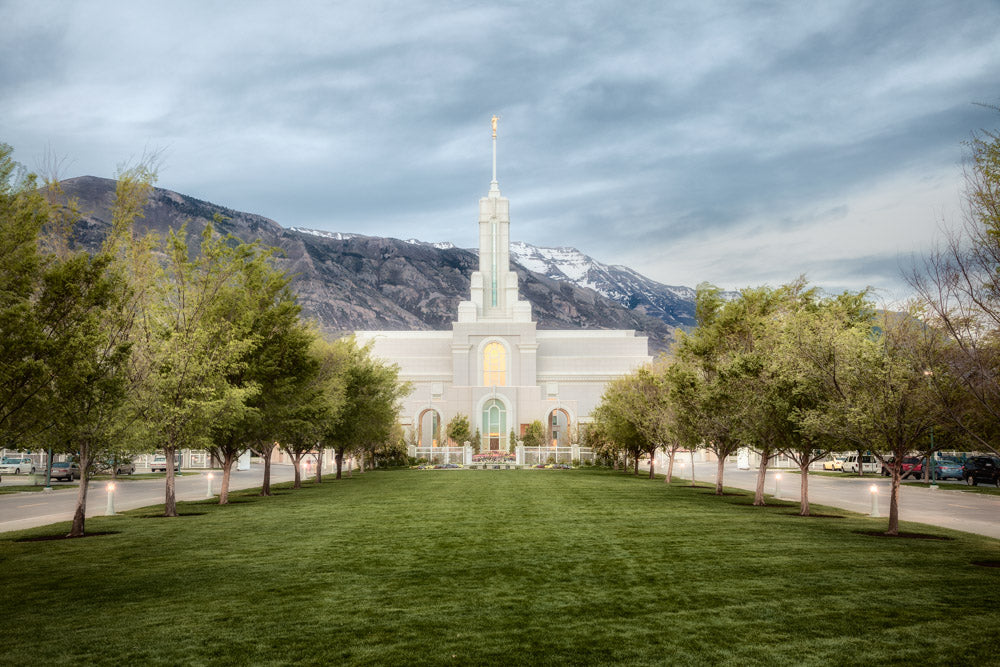 Mt Timpanogos Temple - Chrome Series by Robert A Boyd