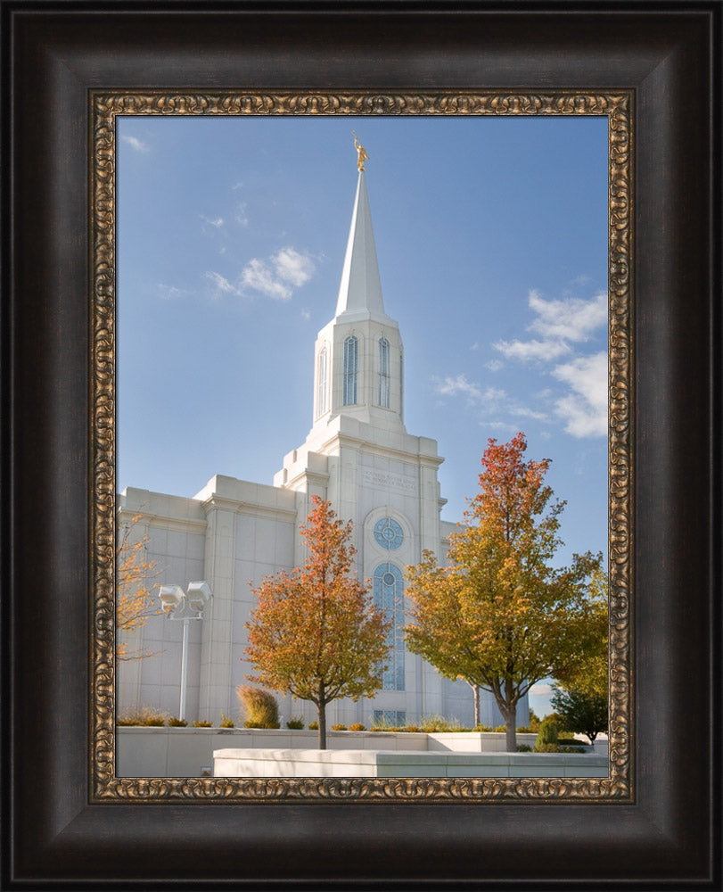 St Louis Temple - Autumn Trees by Robert A Boyd