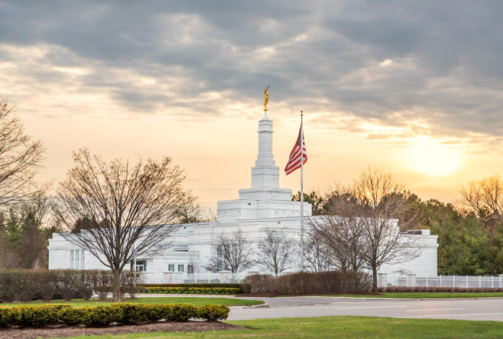 Detroit Temple - Sunset by Robert A Boyd