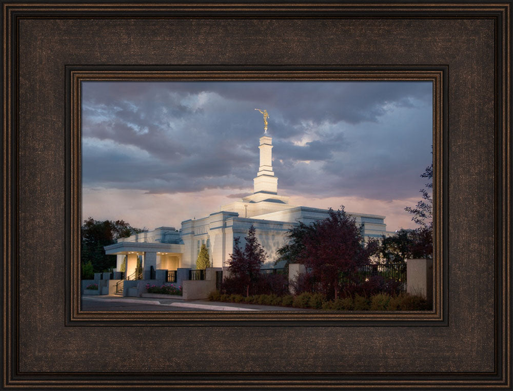 Edmonton Temple - Stormy Sky by Robert A Boyd