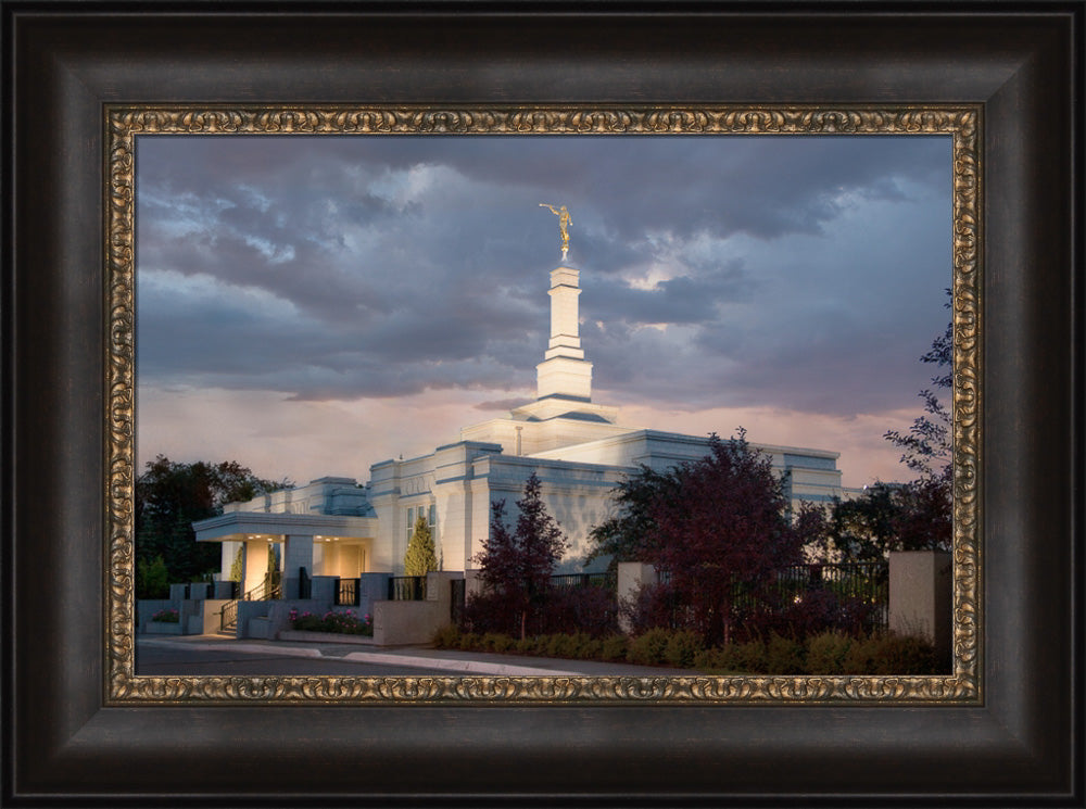 Edmonton Temple - Stormy Sky by Robert A Boyd