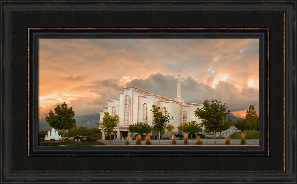 Albuquerque Temple - Fall Sky by Robert A Boyd