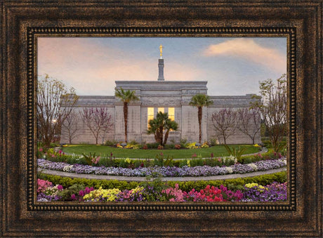 Fresno Temple - Flowers by Robert A Boyd