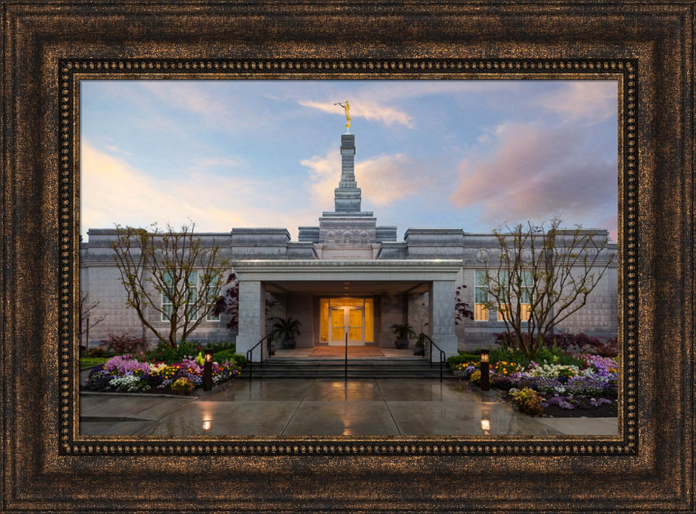 Fresno Temple - Rain Path by Robert A Boyd