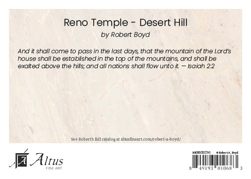 Reno Temple - Desert Hill 5x7 print