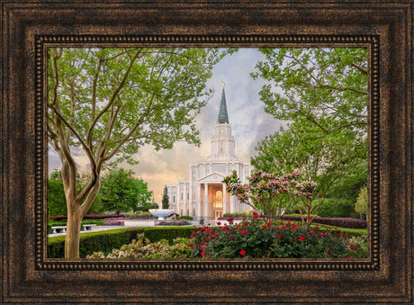 Houston Temple - Blossoms by Robert A Boyd