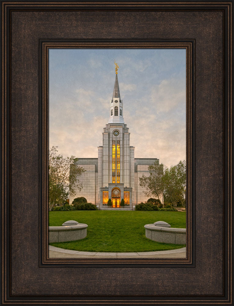 Boston Temple - Window Sunset by Robert A Boyd