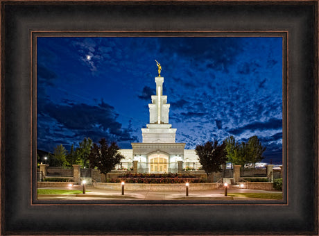 Columbia River Temple - By Moonlight by Robert A Boyd