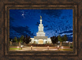 Columbia River Temple - By Moonlight by Robert A Boyd