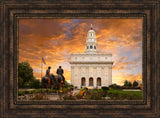 Nauvoo Temple - Sunrise with Joseph and Hyrum by Robert A Boyd - Art 11