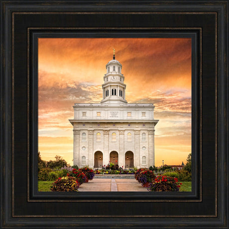 Nauvoo Temple - Nauvoo Sunrise Detail by Robert A Boyd