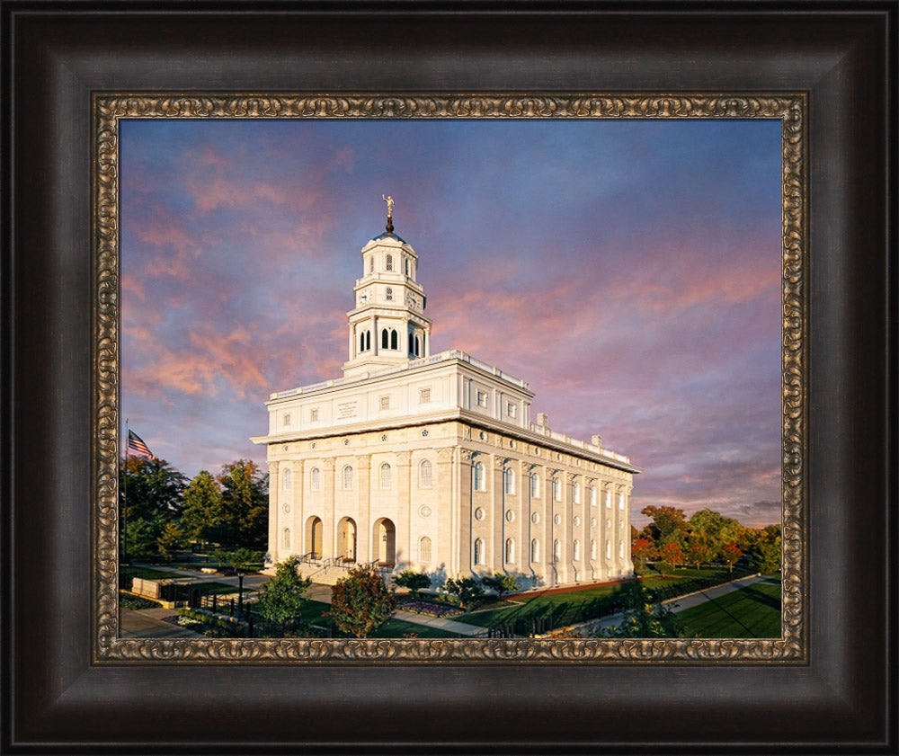 Nauvoo Temple - Fall Sky by Robert A Boyd