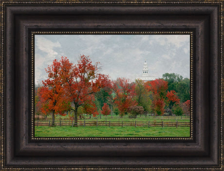 Nauvoo Temple - Fall Field by Robert A Boyd