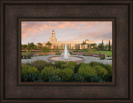 Newport Beach Temple - Fountain by Robert A Boyd