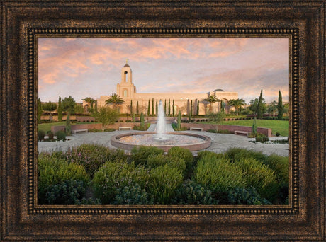 Newport Beach Temple - Fountain by Robert A Boyd