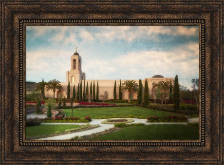 Newport Beach Temple - Vintage Blue Sky by Robert A Boyd