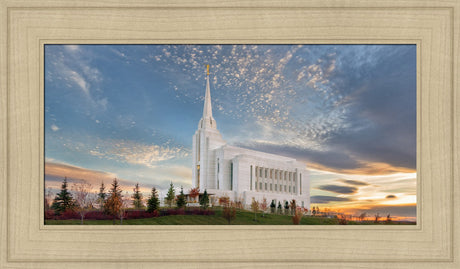 Rexburg Temple - Radiant Alabaster Panoramic by Robert A Boyd