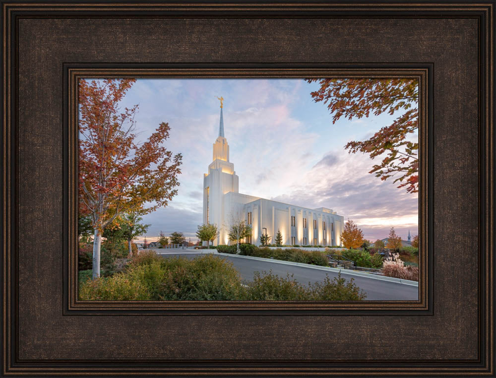 Twin Falls Temple - Evening by Robert A Boyd