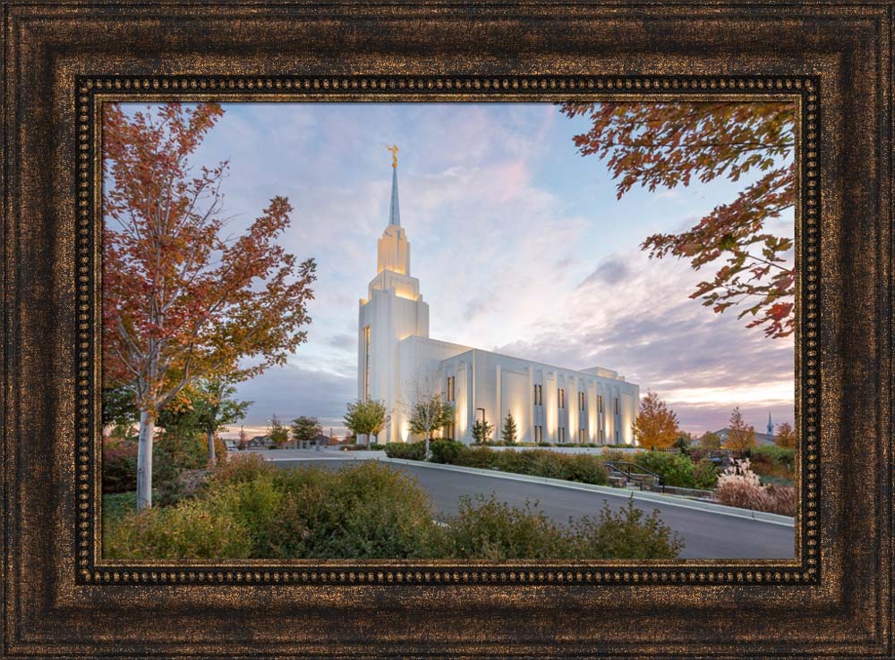 Twin Falls Temple - Evening by Robert A Boyd