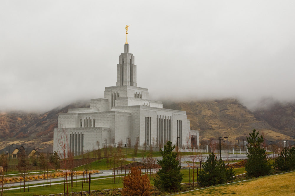 Draper Temple - In the Clouds by Robert A Boyd