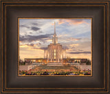 Oquirrh Mountain Temple - Golden Springtime by Robert A Boyd