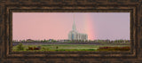 Oquirrh Mountain Temple - Rainbow Sky panoramic by Robert A Boyd