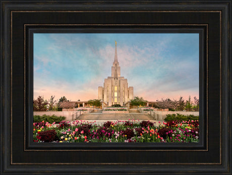 Oquirrh Mountain Temple - Spring Splendor by Robert A Boyd