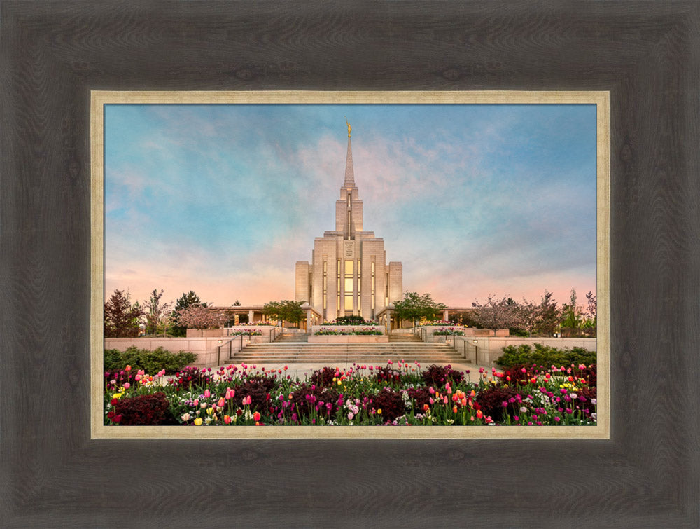 Oquirrh Mountain Temple - Spring Splendor by Robert A Boyd