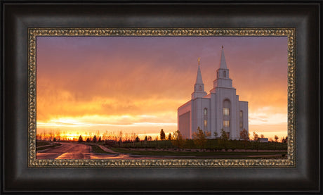 Kansas City Temple - Sunrise Panoramic by Robert A Boyd