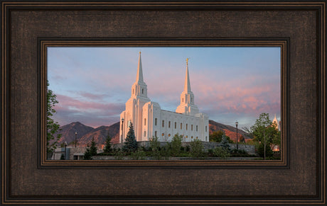 Brigham City Temple - Sunrise by Robert A Boyd